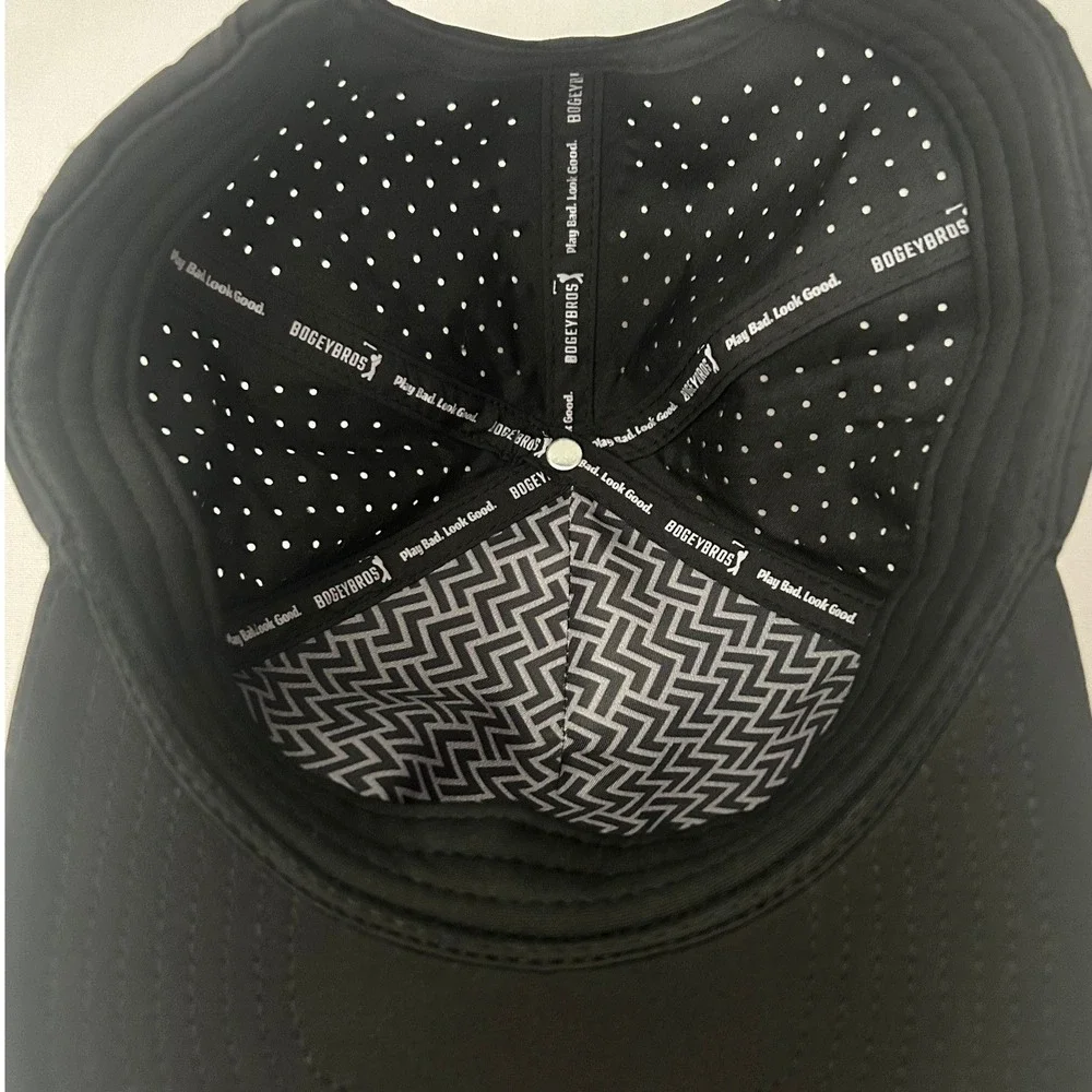 Bogey Bros Hat Mens OS Black OB AF Snapback Performance Golf Cap Embroidery‎